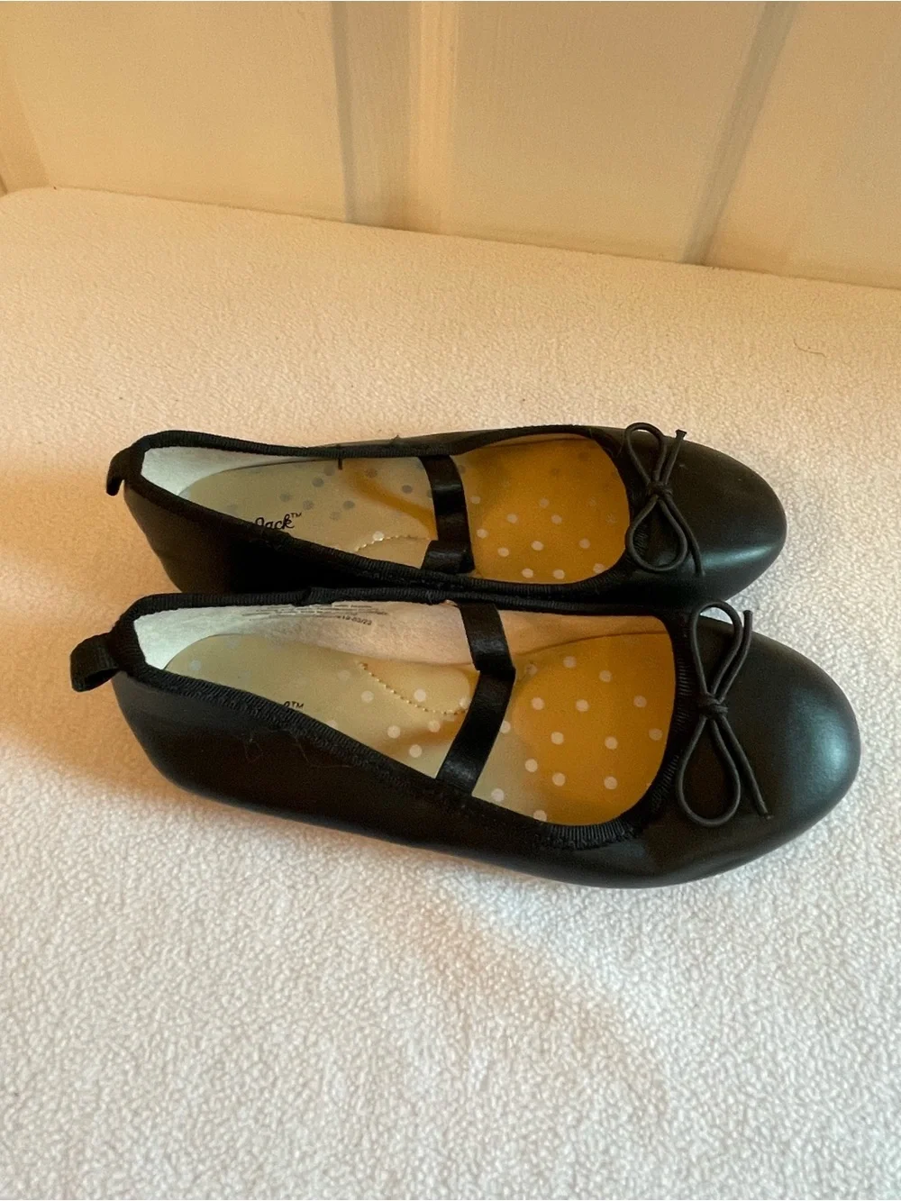 Cat & Jack Black Girls' Mary Jane Ballet Flats with Bow